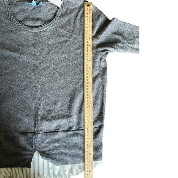 Antonio Melani NWT Gray 100% Wool Layered Sweater Size M - Picture 8 of 8